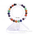 Perles rondes Bracelet masculine avec musique symboles Bracelet de perles de gros 7 Chakra Stone